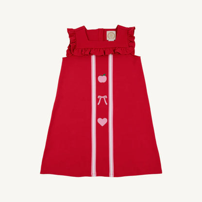 Darla Dress - Richmond Red & Hamptons Hot Pink with Appliques