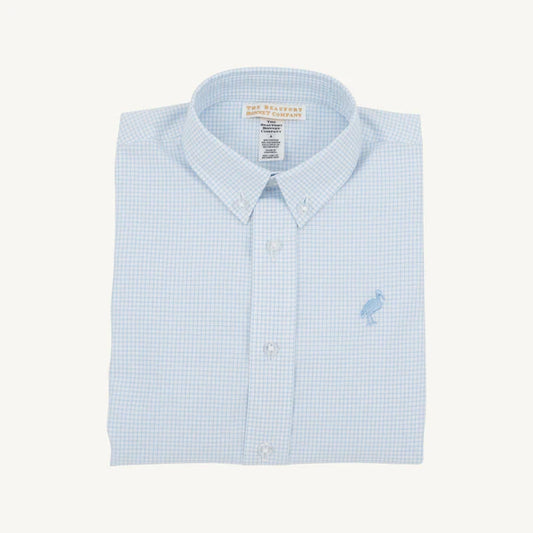 Dean`s List Dress Shirt- Barnsley Blue Gingham/Gallatin Green