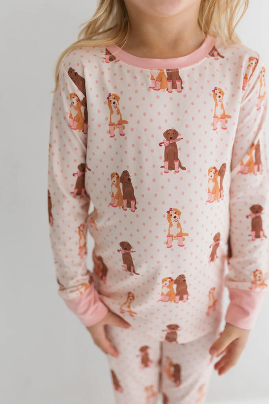 Pink Pup Friends Two Piece Set