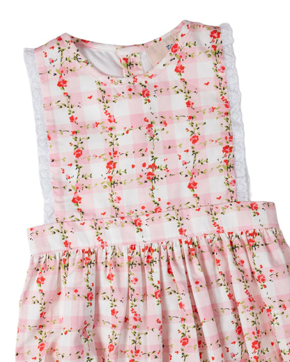 Pink Florette Gingham Olivia Bubble