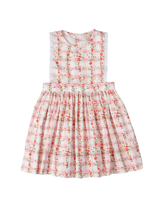 Pink Florette Gingham Olivia Dress