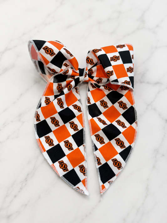 King Signature Collegiate Logo Bowtie With Knot and Tails