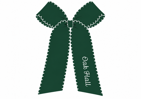 Oak Hall Custom Embroidered Moon Cheer Bow