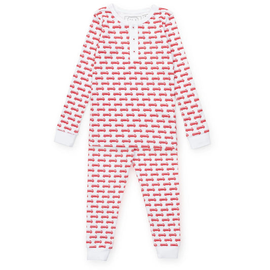 Jack Boys Pajama Pant Set- Fire Truck Red