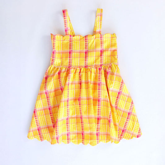 Hadley Dress- Seashell Plaid