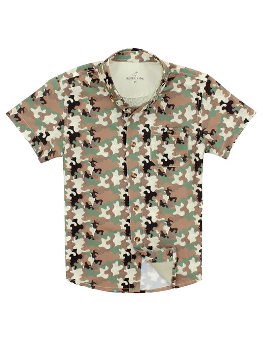 Boys Sportsman Field Shirt- Delta Woodland Camo