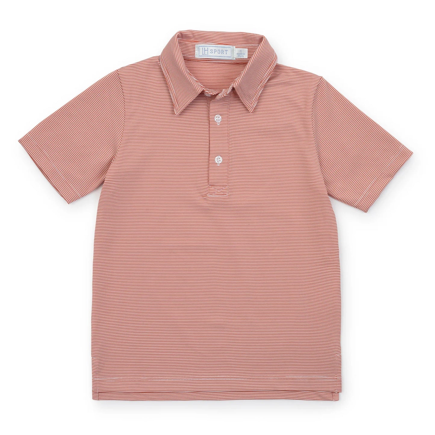 Will Boys' Golf Polo Shirt - Orange Stripes