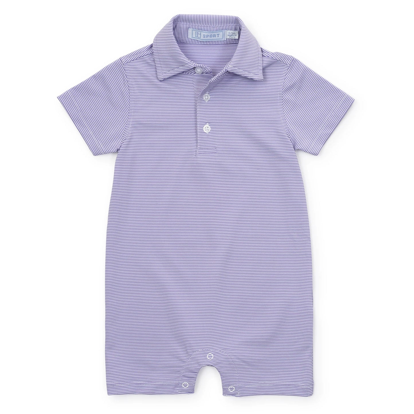 Austin Boys' Performance Shortall -  Purple Stripes