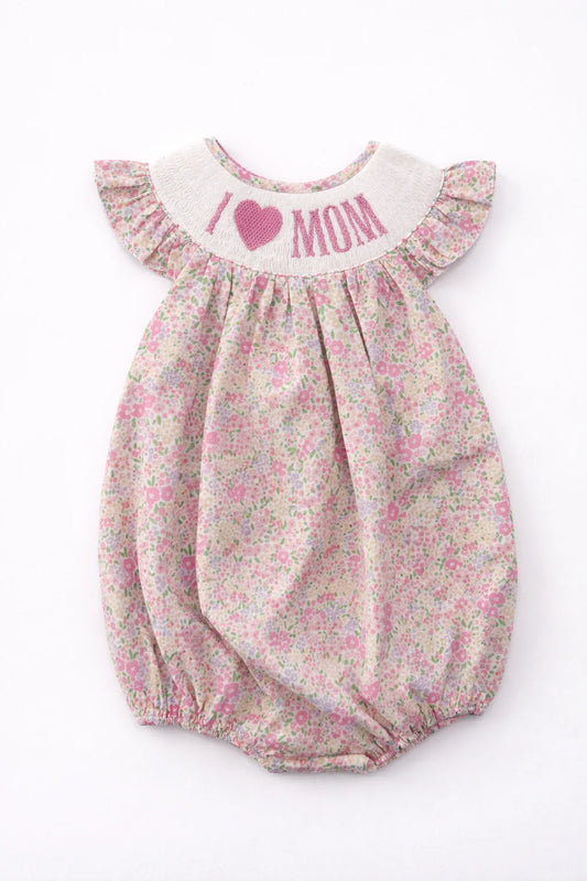 Caroline Floral "I Love Mom" Bubble