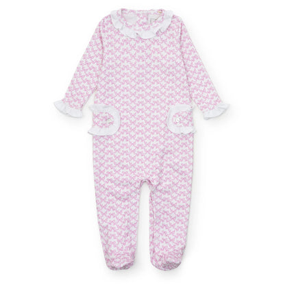 Lucy Girls Romper- Pretty Pink Bows
