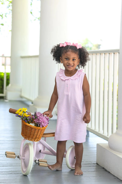 Nora Dress- Light Pink Stripe