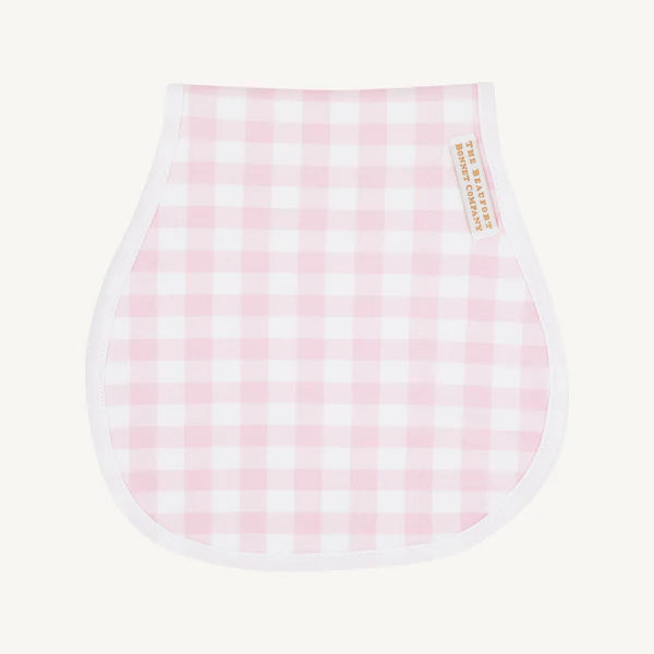 Oopsie Daisy Burp Cloth- Palm Beach Pink Gingham