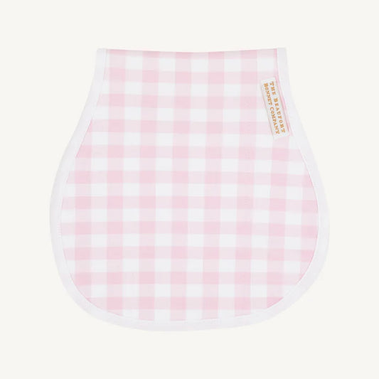 Oopsie Daisy Burp Cloth- Palm Beach Pink Gingham