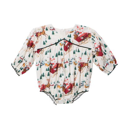 Baby Girls Wynne Bubble - santa sleigh