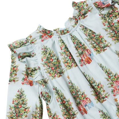 Girls Harper Dress - Trees and Presents