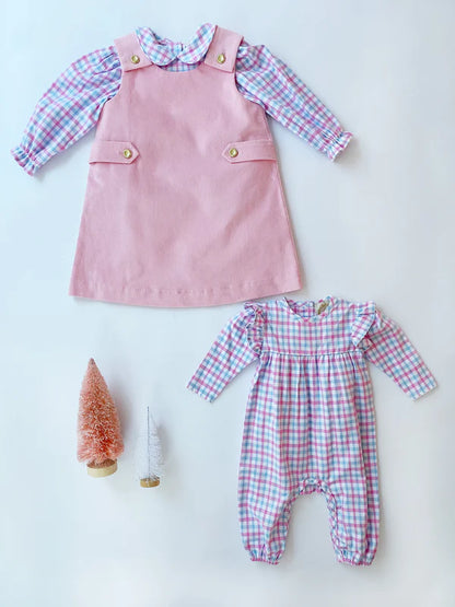 Leigh Ann Angel Sleeve Romper (Flannel)