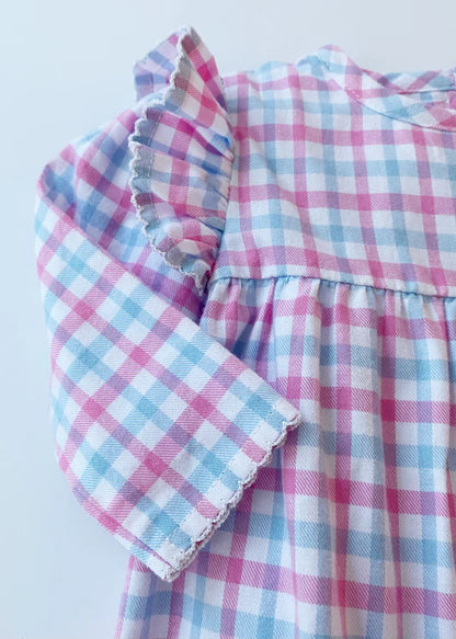 Leigh Ann Angel Sleeve Romper (Flannel)