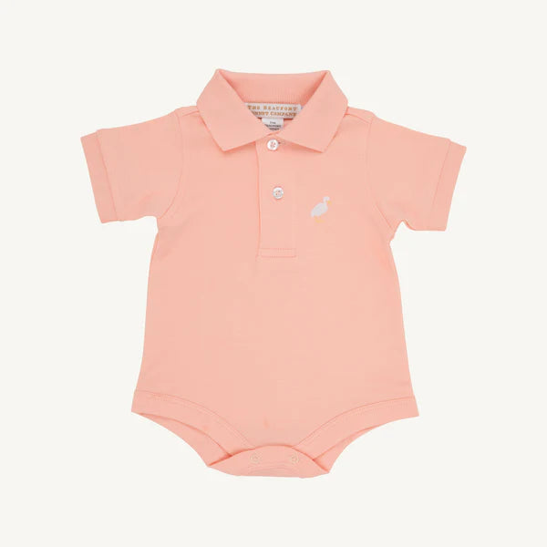 Prim & Proper Polo- Pompano Peach
