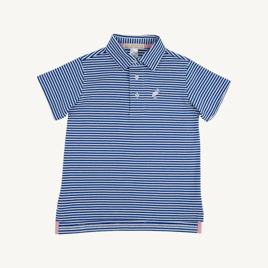 Prim & Proper Polo & Onesie - Rockefeller Royal Stripe
