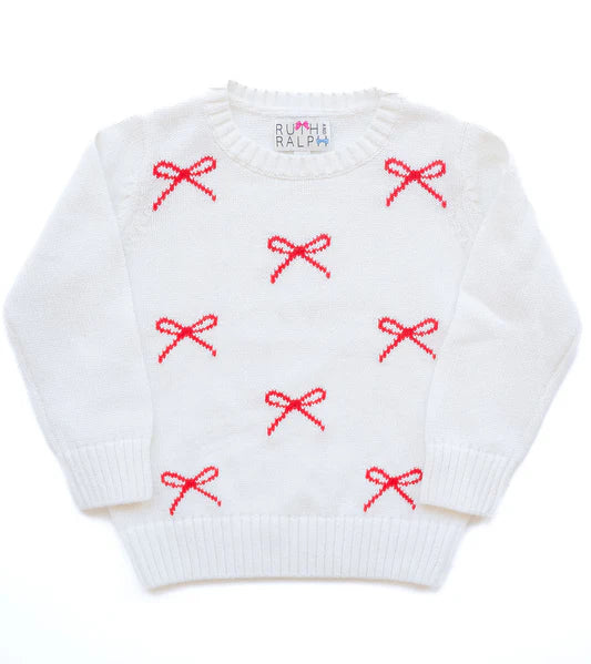 Red and White Bows Sweater
