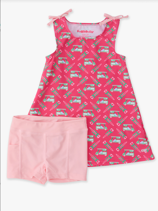 Active A-line Bow Dress & Bike Short Set