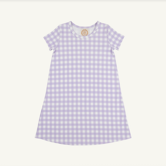 Polly Play Dress - Short Sleeve - Lauderdale Lavender Gingham