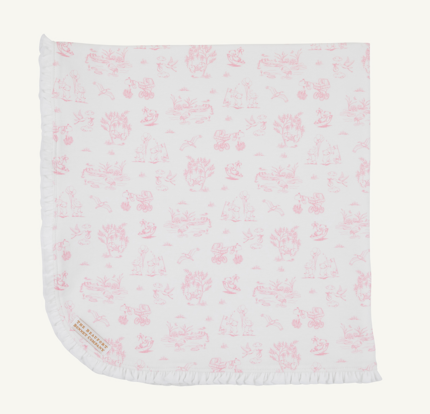 Baby Buggy Blanket - Sir Propers Sweet Arrival (Hamptons Hot Pink)