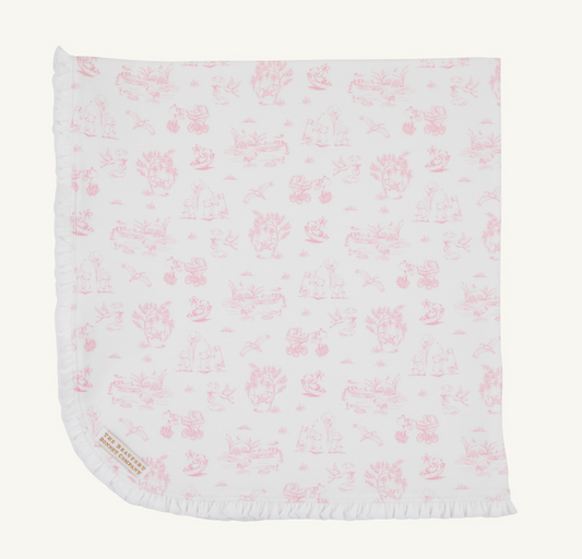Baby Buggy Blanket - Sir Propers Sweet Arrival (Hamptons Hot Pink)