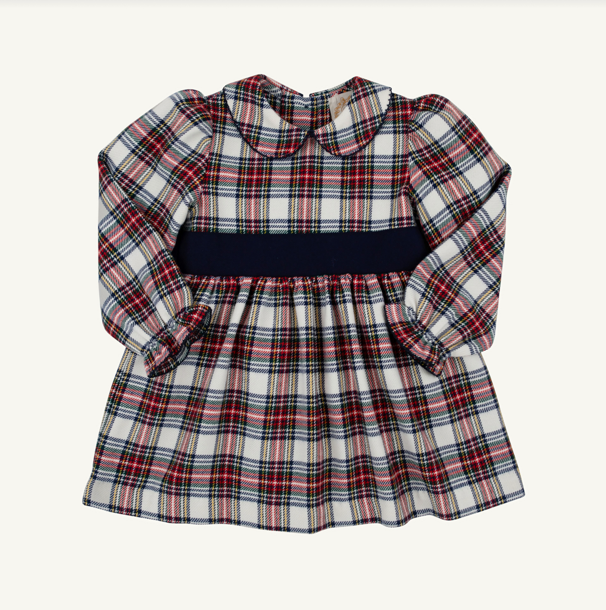 Long Sleeve Cindy Lou Sash Dress- Paris Pike Plaid