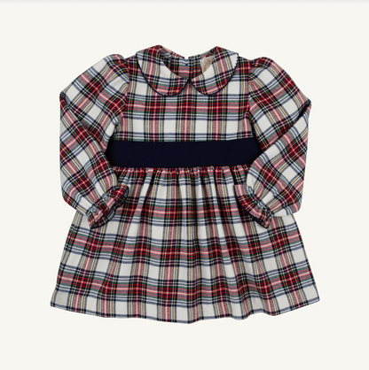 Long Sleeve Cindy Lou Sash Dress- Paris Pike Plaid