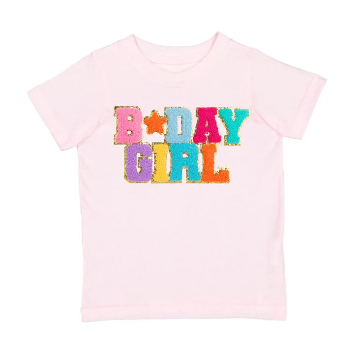 Birthday Girl Patch Short Sleeve T-Shirt- Ballet