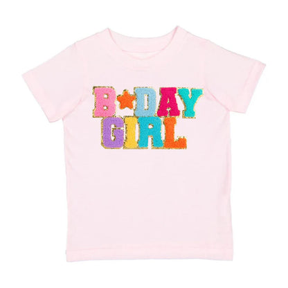 Birthday Girl Patch Short Sleeve T-Shirt- Ballet