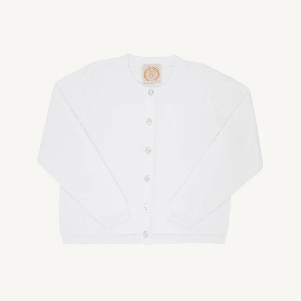 Cambridge Cardigan- Worth Avenue White with Pearlized Buttons