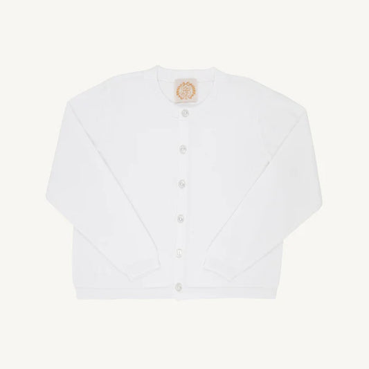 Cambridge Cardigan- Worth Avenue White with Pearlized Buttons