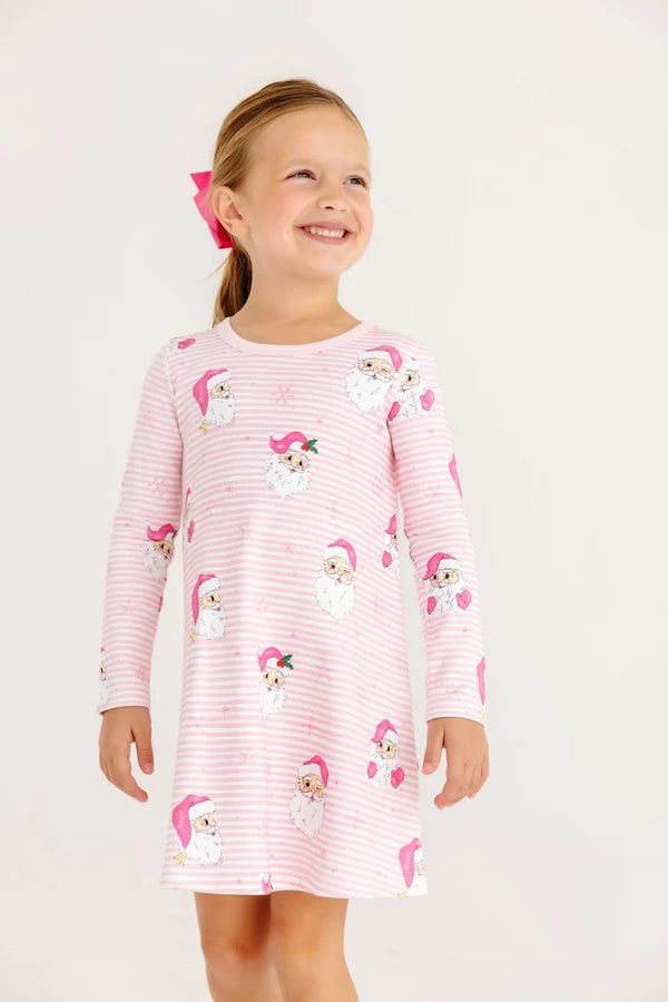 Long Sleeve Polly Play Dress - Dear Santa