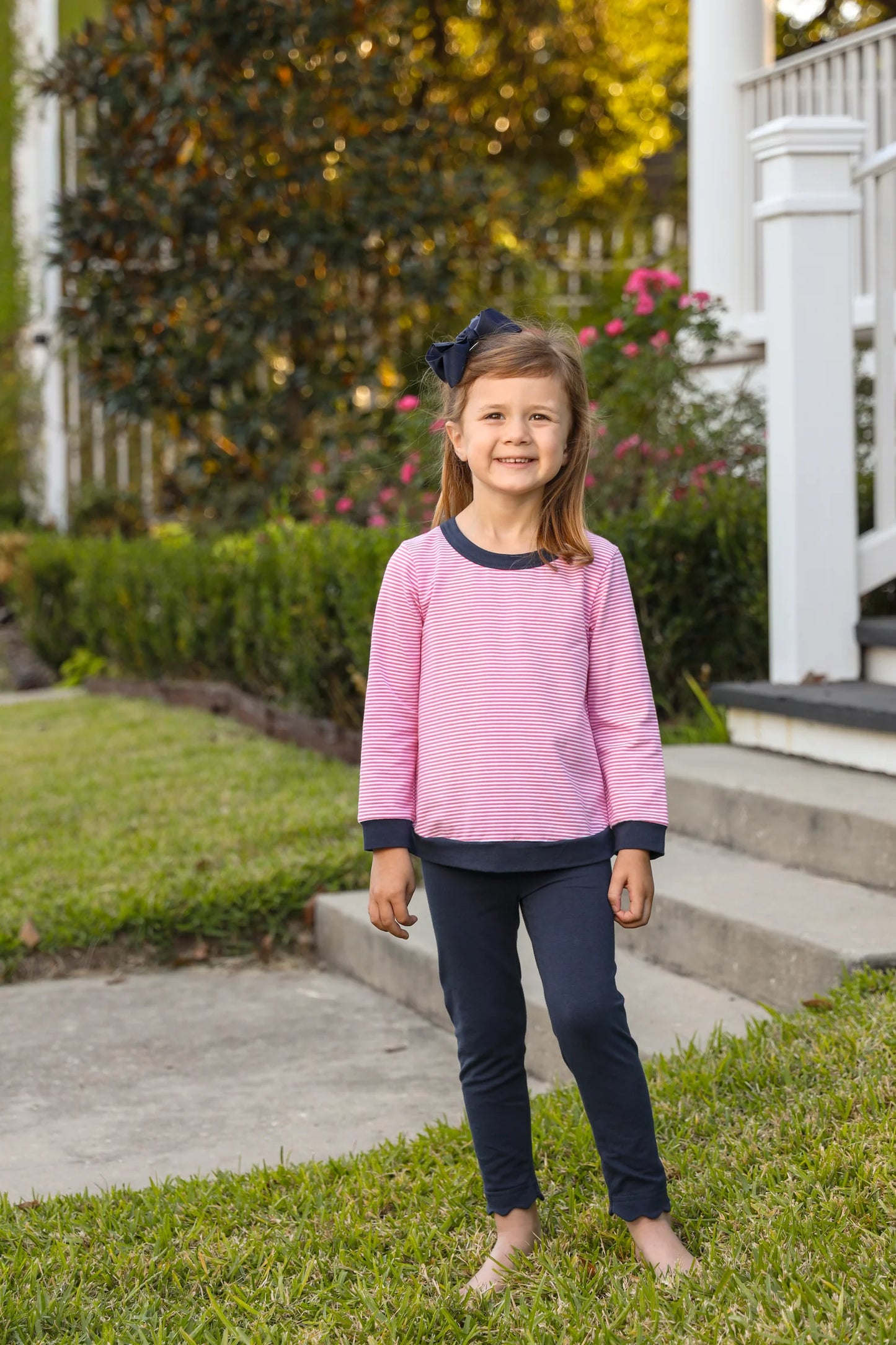 Reagan Pant Set- Pink Stripe
