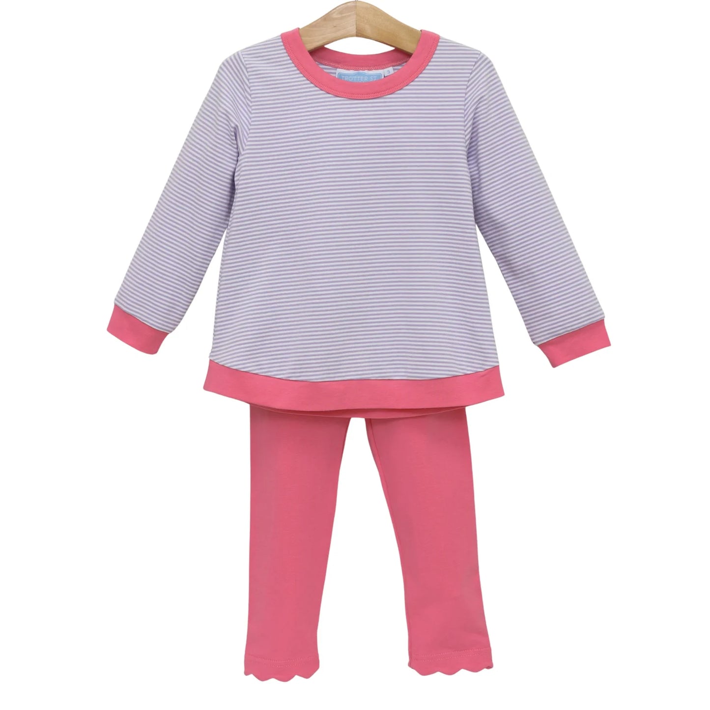 Reagan Pant Set - Lavender Stripe