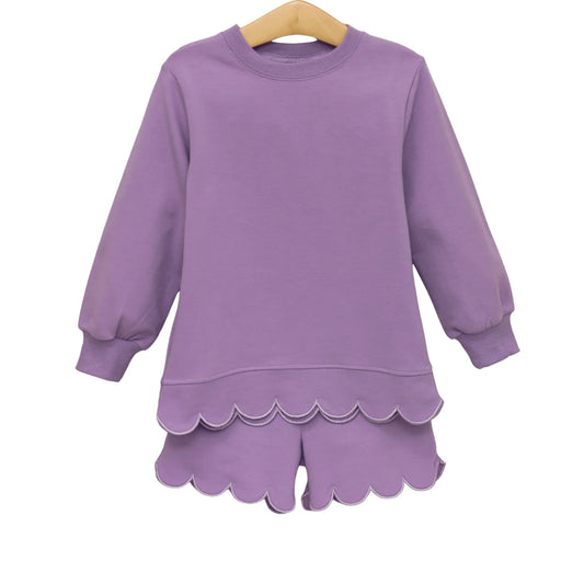 Sophia Scalloped Set - Lavender