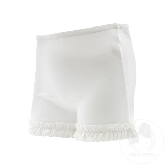 White Ruffle Wundershorts