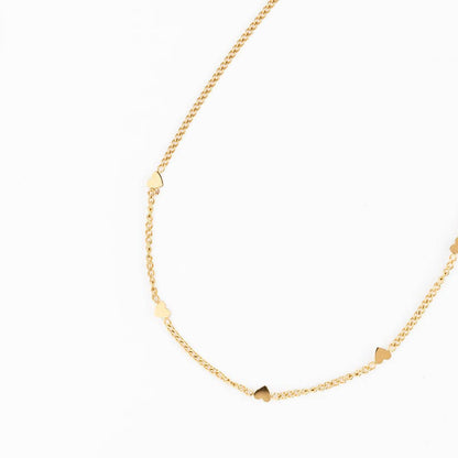 Mini Heart Necklace Earrings - Hypoallergenic