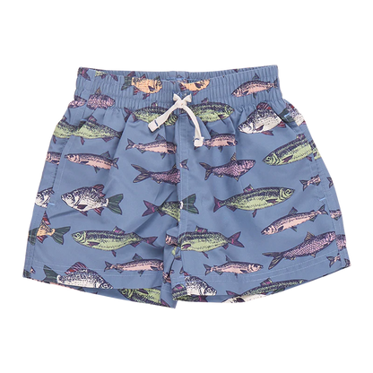 Baby Boys Swim Trunk - Bluestone Multi Fishies