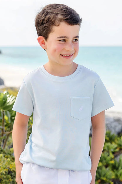 Carter Crewneck- Buckhead Blue with Worth Avenue White Stork