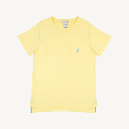 Carter Crewneck- Lake Worth Yellow with Sarasota Sky Stork