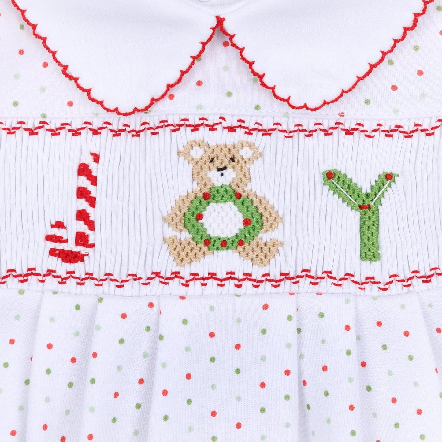 Christmas Joy Classics Smocked Footie
