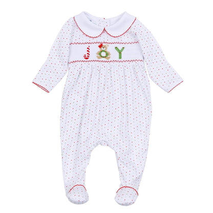 Christmas Joy Classics Smocked Footie