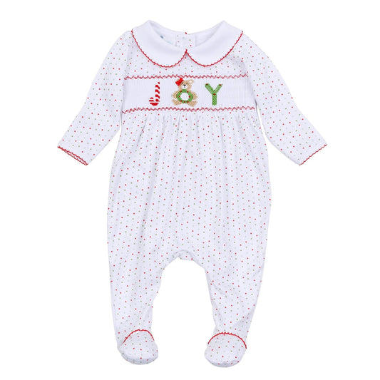 Christmas Joy Classics Smocked Footie