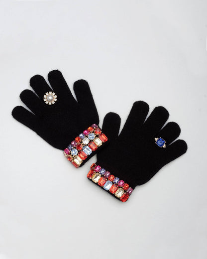 Ice Skating Jeweled Gloves
