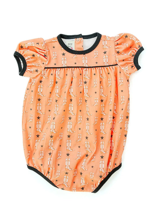 Orange and Black Boots Hallie Bubble