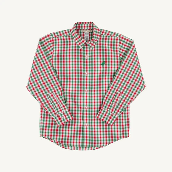 Dean's List Dress Shirt - Richmond Red & Kiawah Kelly Green Gingham