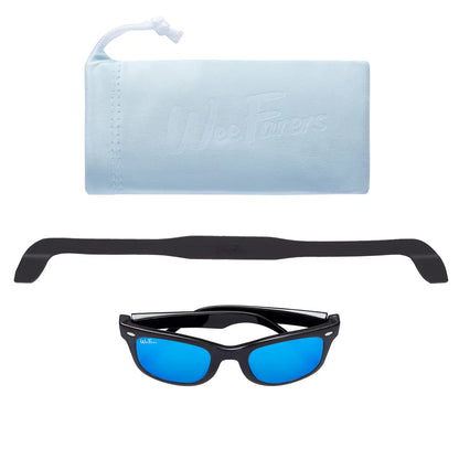 Polarized WeeFarers - Black w/ Ocean Blue